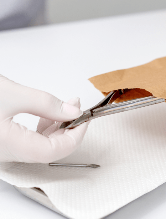 E6304899 Hands Are Taking Manicure Tools From Craft Envelope Before Manicure Procedure 2 Min